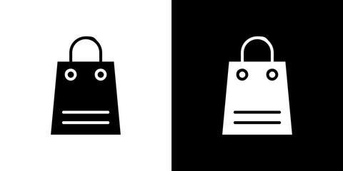 Shopping bag icon symbols. Vector illustration.