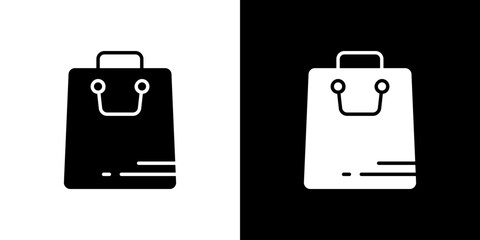 Shopping bag icon symbols. Vector illustration.