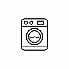 striped laundry machine icon sign vector
