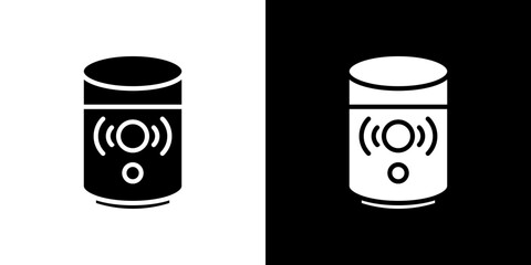 Smart speaker icon symbols. Vector illustration.
