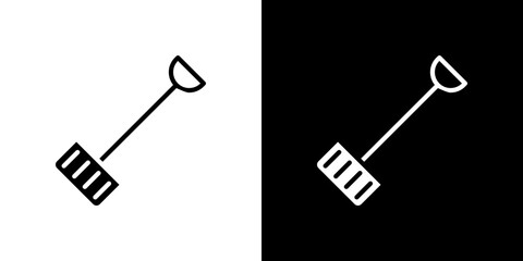 Snow shovel icon symbols. Vector illustration.