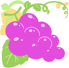 포도 덩쿨과 잎 일러스트