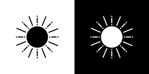 Sun icon symbols. Vector illustration.