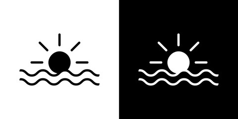 Sunrise icon symbols. Vector illustration.