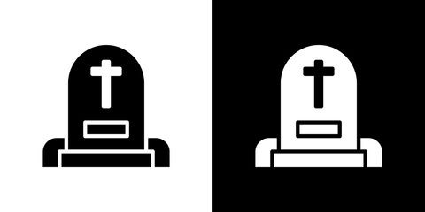 Tombstone icon symbols. Vector illustration.