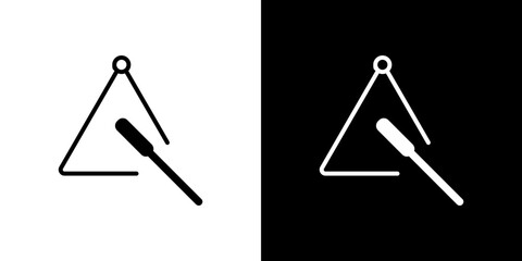 Triangle music icon symbols. Vector illustration.