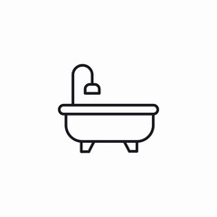 round bathtub icon sign vector