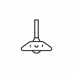 smiley ceiling light icon sign vector