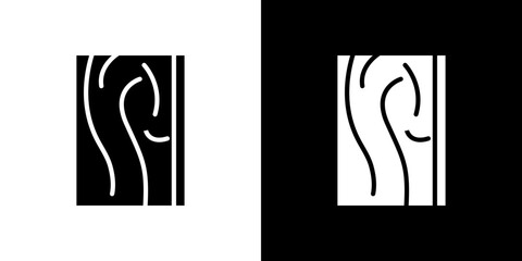 Wood board icon symbols. Vector illustration.