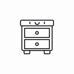 smiley dresser icon sign vector