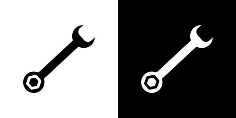 Wrench icon symbols. Vector illustration.