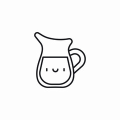 smiley liquid jug icon sign vector