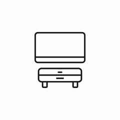 wall tv icon sign vector