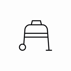 standing aid icon sign vector