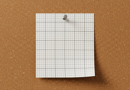 Page Pin to Cork Board Mockup