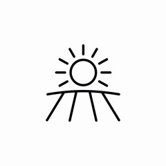 sun gazing icon sign vector