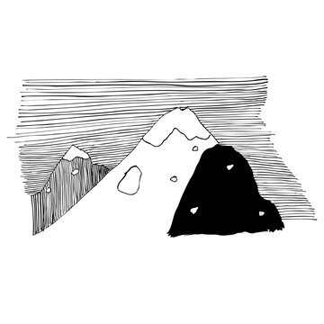 SurrealMountainsinLineArt