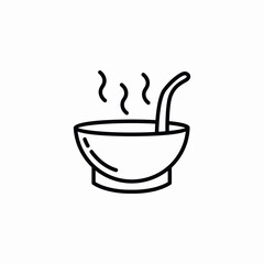 warm soup icon sign vector