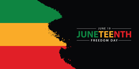Juneteenth Emancipation Day. African American Independence Day. Juneteenth holiday banner. Vector illustration