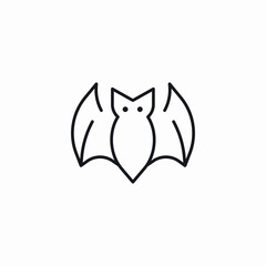 bat wings icon sign vector