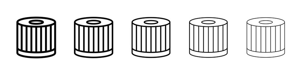 Air filter icon graphic set. trendy stroke line style