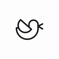 flying bird icon sign vector