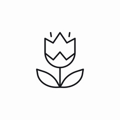 growing flower icon sign vector