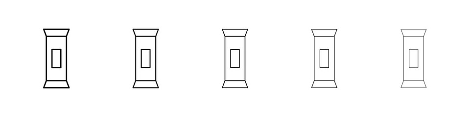 Candy-bar icon graphic set. trendy stroke line style