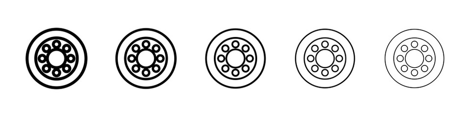 Car bearing icon graphic set. trendy stroke line style