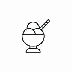 ice cream desser icon sign vector
