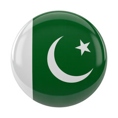 Pakistan Flag Glossy Round Badge Button,, A Symbolic Representation of National Pride