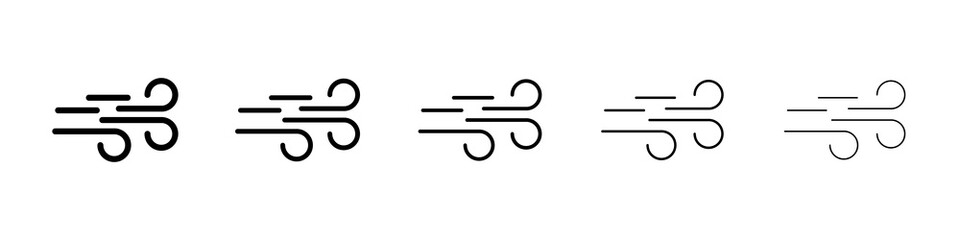 Clean Air icon graphic set. trendy stroke line style