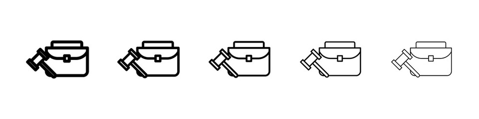employment law icon graphic set. trendy stroke line style