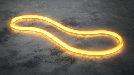 Fototapeta premium Illuminated curved strip light