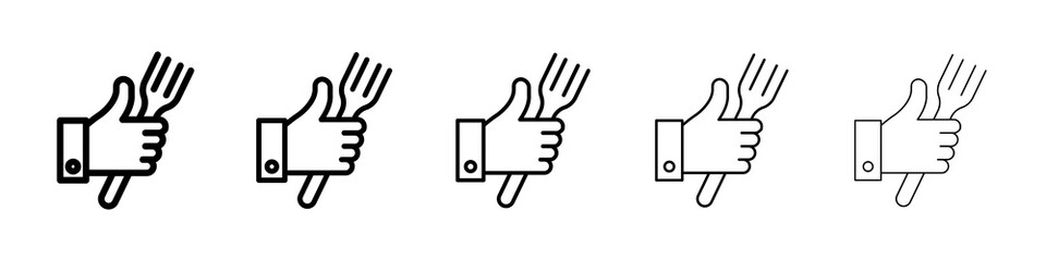 Good food icon graphic set. trendy stroke line style