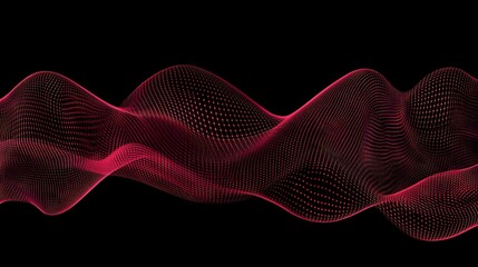 Abstract flowing crimson wave