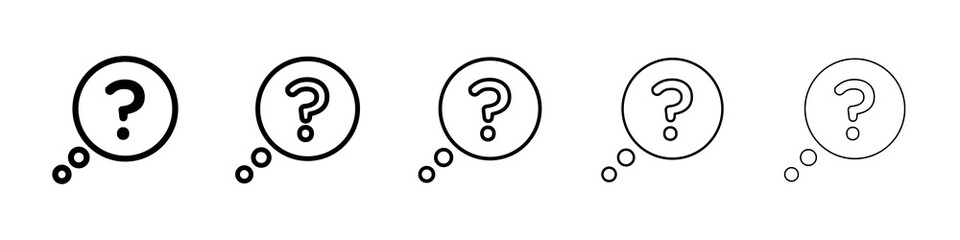 Help icon graphic set. trendy stroke line style