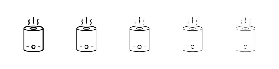 Humidifier icon graphic set. trendy stroke line style
