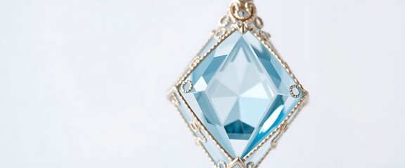 necklace with a blue stone hanging from a chain