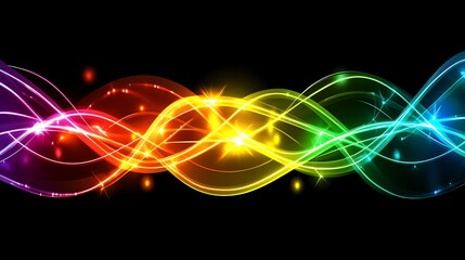 Abstract glowing rainbow waves (1)