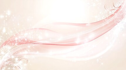 Delicate, soft, light pink flowing ribbons