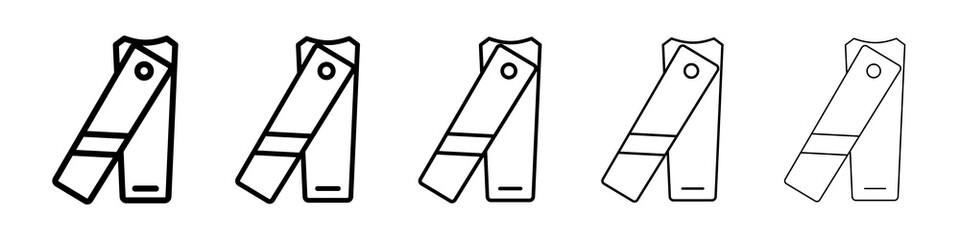 Nail clippers icon graphic set. trendy stroke line style