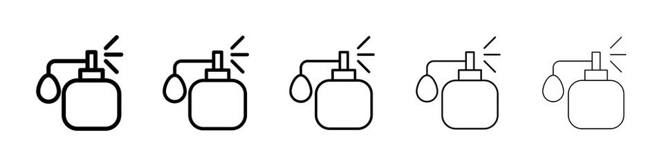 Parfum icon graphic set. trendy stroke line style