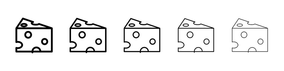 Parmesan icon graphic set. trendy stroke line style