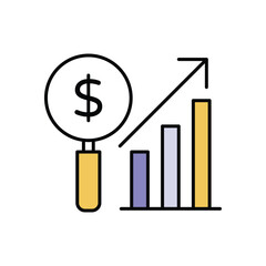 Growth Analysis Icon vector
