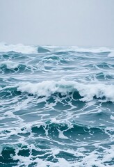 Obraz premium person riding a surfboard on a wave in the ocean
