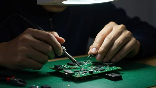Electronics repair soldering station tutorial: how to solder components on pcb board