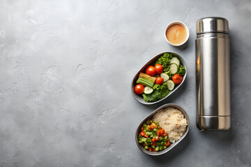 Healthy Packed Lunch with Thermos