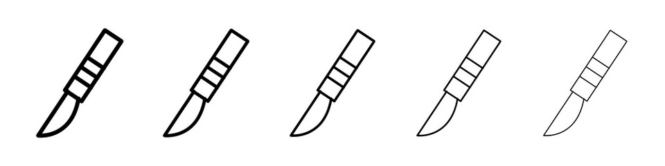 Scalpel icon graphic set. trendy stroke line style