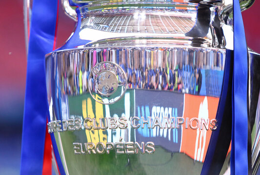UEFA Champions League Trophy (Cup) presents before the UCL Final game Paris Saint-Germain v Inter at Munich arena in Munich, Germany